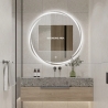 Miroir rond 70cm de salle de bain rétroéclairé avec antibuée Veski XL Réductions