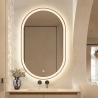 Miroir salle de bain ovale LED rétroéclairées anti-brouillard Refur L Offre