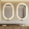 Miroir salle de bain ovale LED rétroéclairées anti-brouillard Refur L Remises