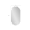 Miroir de salle de bain ovale design rétroéclairé avec antibuée Refur XL Choix