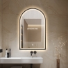 Miroir de salle de bain rétroéclairé avec cadre noir antibuée Flaska Réductions