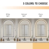 Miroir de salle de bain rétroéclairé avec cadre noir antibuée Flaska Catalogue