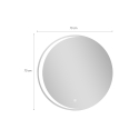 Miroir de salle de bain rond 70cm anti-buée rétroéclairé Skeri XL Choix