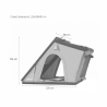 Tente de toit pour voiture 2 places rigide universelle 140x225cm Honduras 
