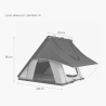Tente de toit voiture 2 places avec auvent camping 140x225cm Mexico Achat