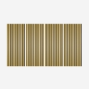  4 x Panneaux insonorisants décoratifs en bois doré 120x60cm Tabb-GO Promotion