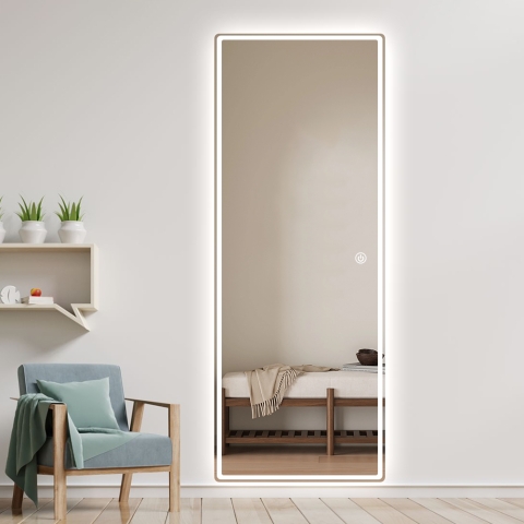 Miroir LED rectangulaire 170x65cm rétroéclairé Trefil Promotion