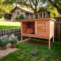 Clapier à lapin en bois extérieur abri jardin Carrot Promotion