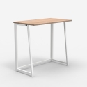 Bureau pliant blanc et bois gain de place 80x45x75 Wolly W Vente