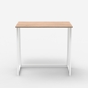 Bureau pliant blanc et bois gain de place 80x45x75 Wolly W Offre