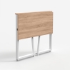 Bureau pliant blanc et bois gain de place 80x45x75 Wolly W Remises