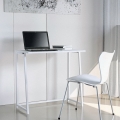 Bureau pliant gain de place 80x45x75 blanc travail et étude Wolly B Promotion