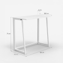 Bureau pliant gain de place 80x45x75 blanc travail et étude Wolly B Réductions