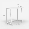 Bureau pliant gain de place 80x45x75 blanc travail et étude Wolly B Réductions