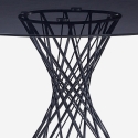 Table ronde design moderne en verre noir 120cm pour salon Naji Offre