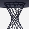 Table ronde design moderne en verre noir 120cm pour salon Naji Offre