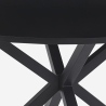 Table ronde noire 120cm avec pieds croisés pour cuisine séjour Samu Offre