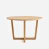 Table ronde cuisine design moderne en bois 120cm Zira Vente