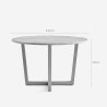 Table ronde cuisine design moderne en bois 120cm Zira Remises