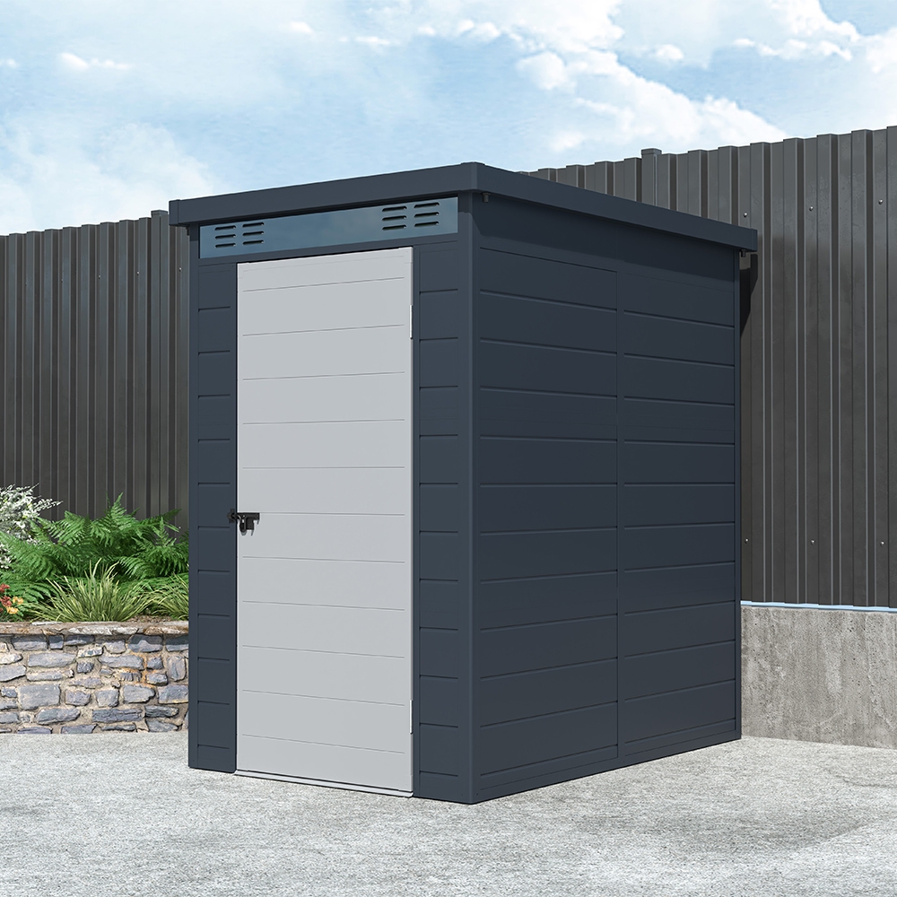 Abri de jardin box en polypropylène 130x190x196cm d'extérieur Nemi Promotion Abri de jardin box en polypropylène 130x190x196cm d'extérieur Nemi Promotion