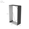 Abri en métal pour jardin extérieur 110x52x180cm Courmayeur Modèle