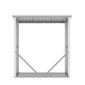 Abri à bois en métal porte-bûches jardin 182x89x190cm Vipiteno Catalogue