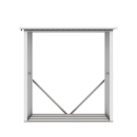 Abri à bois en métal porte-bûches jardin 182x89x190cm Vipiteno Remises