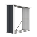 Abri à bois en métal porte-bûches jardin 182x89x190cm Vipiteno Offre