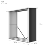 Abri à bois en métal porte-bûches jardin 182x89x190cm Vipiteno Choix
