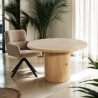 Table de salon cuisine ronde en bois 120cm pied central Bering Vente