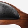 Tabouret de bar cuisine pivotant en bois et similicuir noir Soru Remises