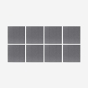 8 panneaux insonorisants décoratifs 60x60 en polyester gris Didi-GC Vente