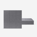 8 panneaux insonorisants décoratifs 60x60 en polyester gris Didi-GC Promotion