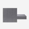 8 panneaux insonorisants décoratifs 60x60 en polyester gris Didi-GC Promotion