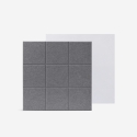 8 panneaux insonorisants décoratifs 60x60 en polyester gris Didi-GC Offre