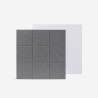 8 panneaux insonorisants décoratifs 60x60 en polyester gris Didi-GC Offre