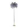Lampadaire avec abat-jour en plumes et 3 sources lumineuses h160cm Palm L 