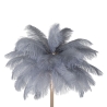 Lampadaire avec abat-jour en plumes et 3 sources lumineuses h160cm Palm L 