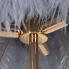 Lampadaire avec abat-jour en plumes et 3 sources lumineuses h160cm Palm L 