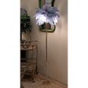Lampadaire avec abat-jour en plumes et 3 sources lumineuses h160cm Palm L 