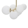 Suspension moderne design en métal doré et globes en verre blanc Glamy 7 Offre