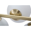 Suspension moderne design en métal doré et globes en verre blanc Glamy 7 Remises