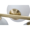 Suspension moderne design en métal doré et globes en verre blanc Glamy 7 Remises