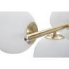 Suspension moderne design en métal doré et globes en verre blanc Glamy 7 Réductions