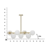 Suspension moderne design en métal doré et globes en verre blanc Glamy 7 Choix