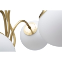 Lampe de table avec base en métal et sphères en verre opale Glamy 4T Offre