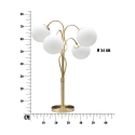Lampe de table avec base en métal et sphères en verre opale Glamy 4T Modèle