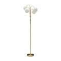 Lampadaire avec structure tissée et sphères en verre dépoli Glamy 4 Promotion