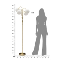 Lampadaire avec structure tissée et sphères en verre dépoli Glamy 4 Modèle