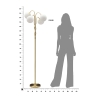 Lampadaire avec structure tissée et sphères en verre dépoli Glamy 4 Modèle